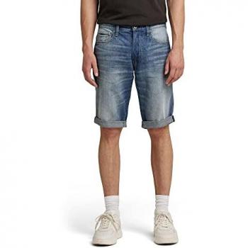 G-Star 3301 Men's Denim Shorts, Medium Aged Blue, Casual Cotton
