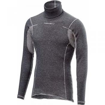 Camiseta Interior Térmica Castelli Flanders Warm Cuello Alto Manga Larga Gris - M