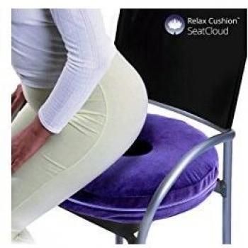 Relax Cushion Cojín Antiescaras Circular, Poliuretano, Azul, 38x8x38 cm