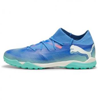Zapatillas de fútbol sala Puma Future 7 Match TT, unisex adulto, color Bluemazing White-Electric Peppermint, talla 42 EU