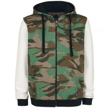 R.E.D. by EMP Mask of Sanity Sudadera Capucha con Cremallera Blanco/Camuflaje L