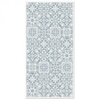 Alfombra Vinílica Hidráulica Triana Azul 120x160 cm - Antideslizante e Ignífuga - Ideal para Cocina y Salón