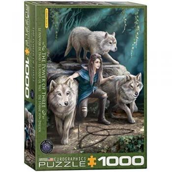Anne Stokes The Power of Three 1000-Piece Wolves Family Puzzle