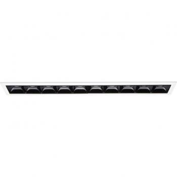 Foco empotrable Lika Metal, aluminio Negro 1 bombilla 4,8cm, IDEAL LUX Downlight Empotrable 10 Luces Negro, 4000K, 21W