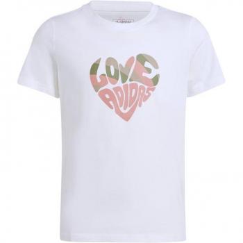 Camiseta de Manga Corta Adidas Xpress Street Jam Graphic para Niña en Color Blanco
