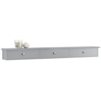 Estante de Pared Perchero Armario Suspendido SoBuy con 3 Cajones Gris 93 x 15 x 10 cm FRG43-L-HG
