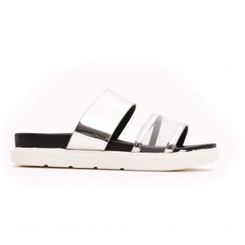 Silver Upper Material Sandal - Silver Polyethylene Women Sandal - EU39/US9