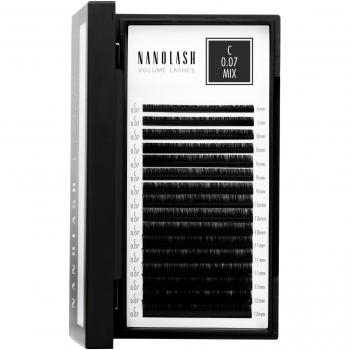 Set de pestañas postizas Nanolash VOLUME LASHES Extensiones 6-13 mm, Volume lashes pestañas postizas 0.07 c #6-13 mm 1 u