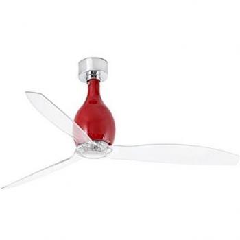 Faro Barcelona 32029 - MINI ETERFAN Ventilador de techo ø128 cms Rojo Brillo Palas transp