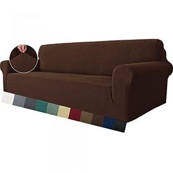 MAXIJIN Funda elástica para sofá de 3 plazas, 1 Pieza Fundas de sofá para Sala de Estar Jacquard Protector de Muebles Funda para sofá para Perros