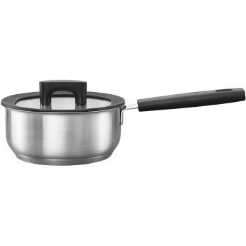 Fiskars Hard Face Steel Cazo con Tapadera, Acero Inoxidable, Gris, 38.5x20x10.7 cm