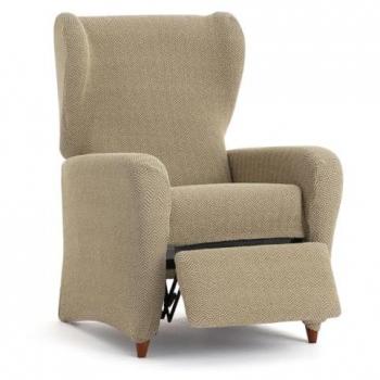 Funda Sofá Jaz Beige - Ajustable y Resistente - Eysa - Funda para sillón Eysa JAZ Beige 90 x 120 x 85 cm - Eysa Funda de sillón relax bielástica beige 60