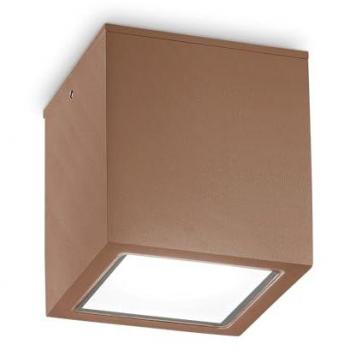 Downlight de Techo Ideal Lux Cristal y Metal Café IP54, 1 Bombilla GU10, 9.5cm
