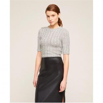 Jersey de mujer plata efecto peluche