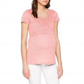 MAMALICIOUS Mlelenoir Tess S/s Jersey Top Nf V, Camiseta de Tirantes Premamá para Mujer, Rosa