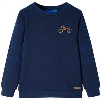 Sudadera infantil azul marino mélange 140