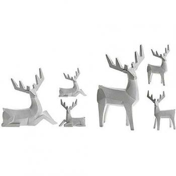 Reno 17 x 7 x 23 cm Blanca de plástico árbol decoración navidad