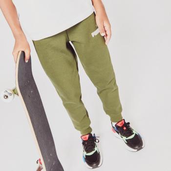 Pantalón Puma Essentials+ 2 Colours Logo Kids Sportswear 586988-30 en Verde