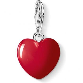 Thomas Sabo Charm Club - Colgante charm de plata motivo corazón rojo