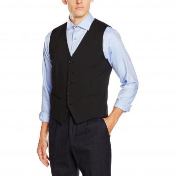 Selected Homme Black V-Neck Sleeveless Suit Vest Size S