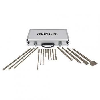 Juego de Brocas y Cinceles SDS Plus Truper de Acero Al Cromo en Estuche de Aluminio con 15 Piezas