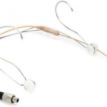 Shure DuraPlex DH5T Omnidirectional Tan Headset Microphone with LEMO3 Connector