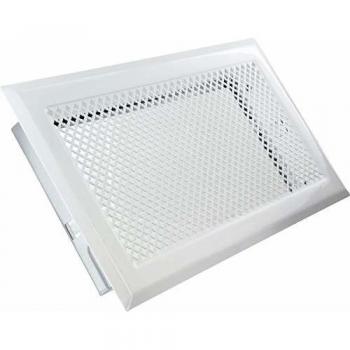 Rejilla de ventilación para chimenea con premarco 345 x 195 mm color blanco DMO