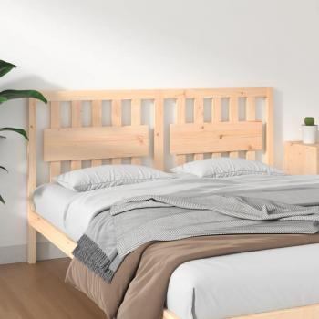 Cabecero para cama de madera maciza de pino 165,5x4x100 cm