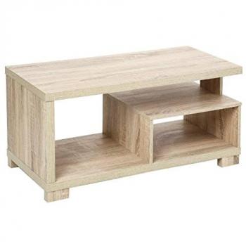 Mesa de Centro Bivoak - 2 Compartimentos - Efecto Madera Natural