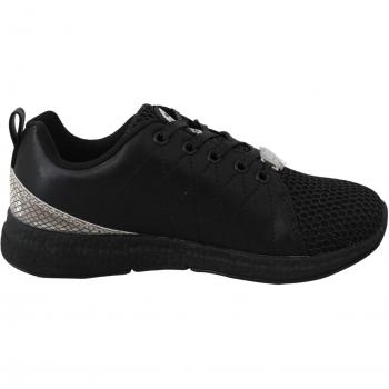 Plein Sport Black Polyester Runner Gisella Sneakers Shoes - EU37/US7