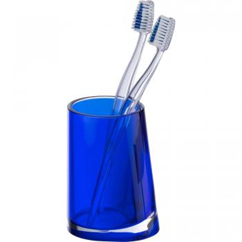 WENKO 20244100 Vaso de dientes Paradise azul, Acrílico, 8 x 11 x 6.6 cm, Azul