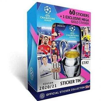 Lata Mini de Pegatinas UCL Topps T.20/21 (9 Sobres)