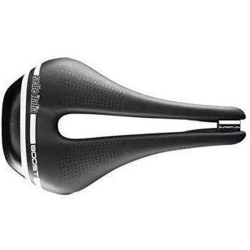 Selle Italia - Sillìn bicicleta de carretera NOVUS BOOST TM Superflow, Rail Manganese Tubo Ø7, Sillìn Corto Road Perfomance Duro-Tek, Comfort