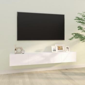 vidaXL Wall TV Cabinets 2 pcs White 100x30x30 cm Engineered Wood