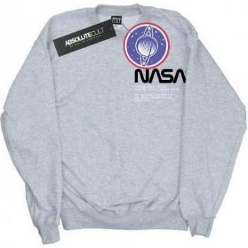 Sudadera gris NASA para niños de 7-8 años con estampado de gusano y bolsillo