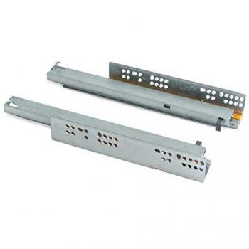 Guías Ocultas Silver 350 mm para Cajones de Extracción Total con Cierre Suave, Cincado, Acero