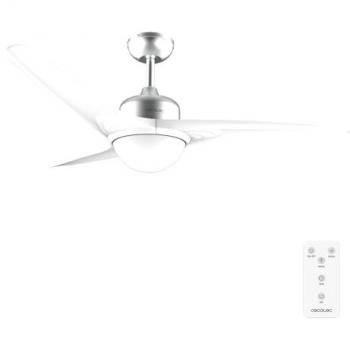 Ventilador de Techo con Luz LED y Mando a Distancia Cecotec EnergySilence Aero 560 IronWhite - 60W, Diámetro 52”, Temporizador Programable, 3 Velocidades, Modo Inv