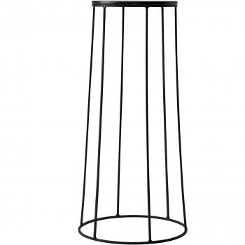 men-u Wire Table Marble - Mesa Auxiliar 61,8cm Negro/Polvo Revestido/Al. 61,8cm, Ø 23cm