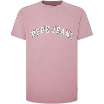 Pepe Jeans Clement Short Sleeve T-Shirt in Ash Rose Pink for Men