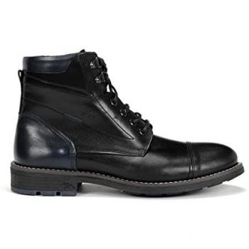 Botas Fluchos Terry F1342 - Cuero Auténtico - Cierre Cordones - Color Negro (45)