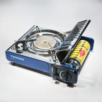 Cocina de gas portátil Tiross TS266 con superficie cerámica