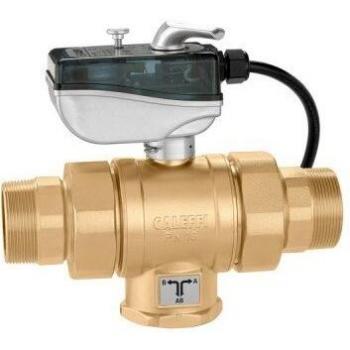 Válvula de bola motorizada de tres vías con perforación en 't' Caleffi 638T 230V - 1 1/4