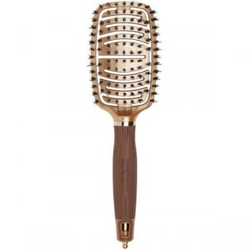 Olivia Garden NanoThermic Ceramic + Ion Flex Collection Hairbrush with Nylon and Boar Bristles 1 pc