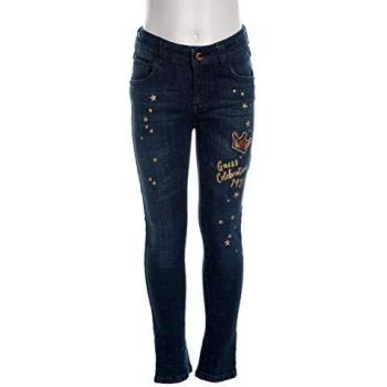 Guess - Pantalones vaqueros para niña, color azul oscuro denim 5 años