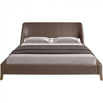 Cama polipiel ANGEL CERDÁ 7159C color marrón chocolate, dimensiones 205 x 237 x 95