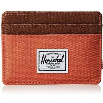 Herschel Supply Charlie RFID Billetera Tipo Tarjetas, Albaricoque Brandy/Sillín Marrón, Talla única para Hombre