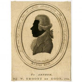 Antiguo Master print-portrait-physician-gerrit Jan van wij-van der meer-1792
