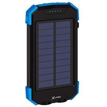 Powerbank Solar PLUS 10.000 mAh Inalámbrica Negra/Azul