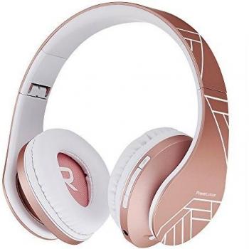 Auriculares para niños, PowerLocus Auriculares Bluetooth para niños, con 85DB Volumen Limitado, Auriculares Plegable con micrófono, Micro SD Slot, Auriculares Inalámbricos y con Cable, con Estuche