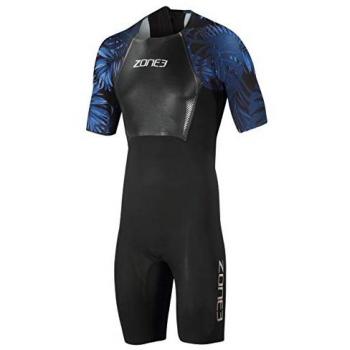 Traje Trampa Manga Corta Swimskin Hombre ZONE3 Negro/Azul - L